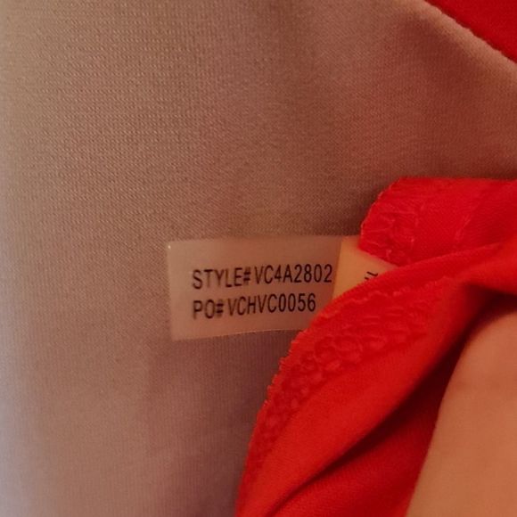 Vince Camuto Maxi Dress Orange & Beige Size 14 Elastic Waist Casual /Formal NWOT - Picture 16 of 17